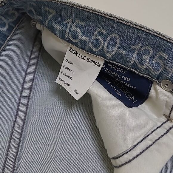 NEW 27 GOLDSIGN LOOSE FIT BUTTON FLY LIGHT STRAIGHT LEG JEANS 28 NWOT - Picture 14 of 15